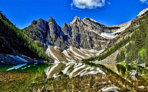 обои пейзаж Горы озеро природа Размышления Канада Национальный
