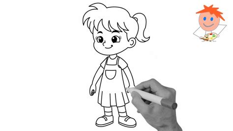 How To Draw A Little Girl Easy Drawings Youtube