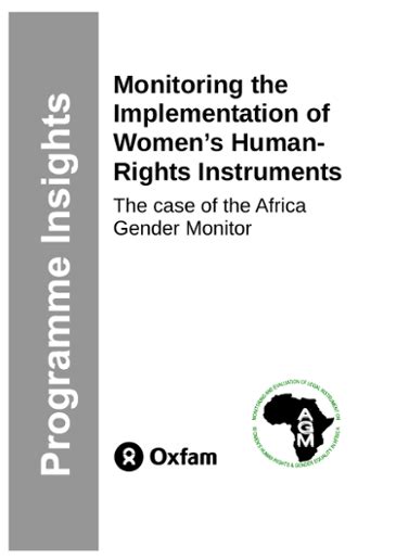 Monitoring The Implementation Of Womens Human Rights Instruments The