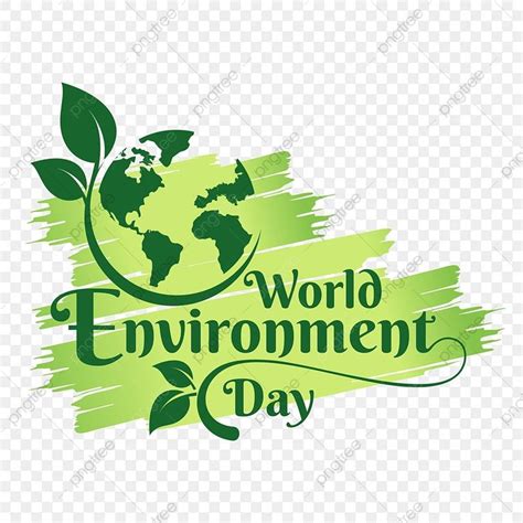 The World Environment Day Logo With Green Leaves And Globe On It