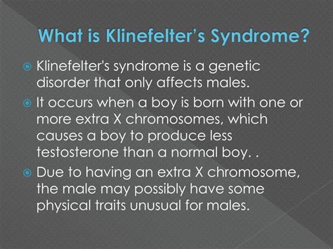 PPT Klinefelters Syndrome PowerPoint Presentation Free Download ID