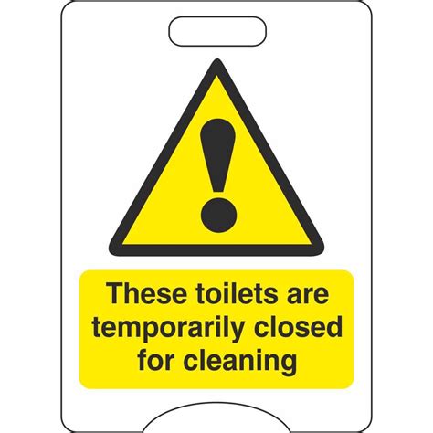 These Toilets Are Temporarily Closed For Cleaning Free Standing Hazard