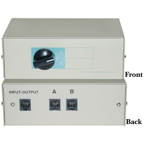 RJ11 or RJ12, Manual Switch Box