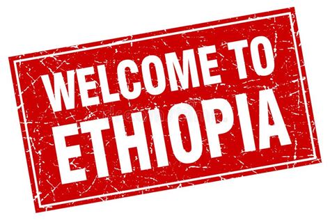 Welcome To Ethiopia Stamp Stock Vector Illustration Of Badge 125213690