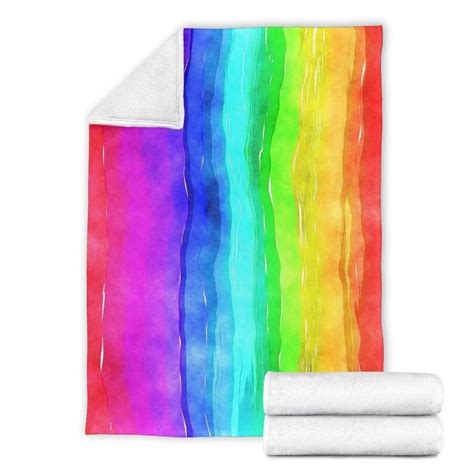 Rainbow Blanket Rainbow Throw Blanket Rainbow Fleece Etsy
