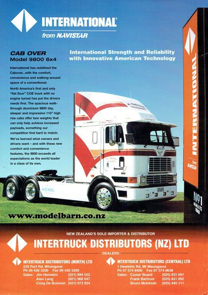 International 9800 Truck Brochure New Zealand Editions Nz Books