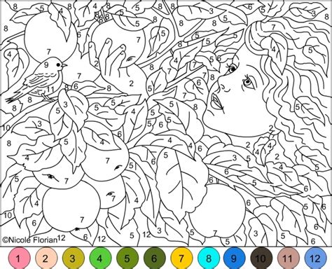 Color By Number Printable Fun 101 Coloring Adult Color By Numbers