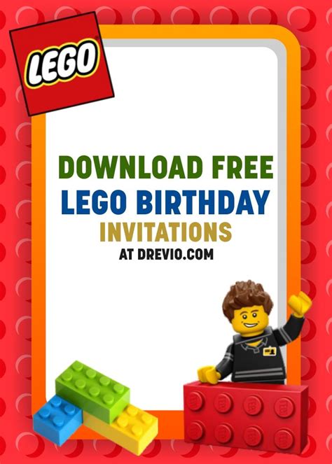 Free Printable Lego Birthday Invitation Templates Lego Birthday Lego