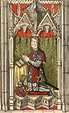 Charles d'Évreux, roi de Navarre, †1425. Dessin d'un vitrail de N.-D. d ...