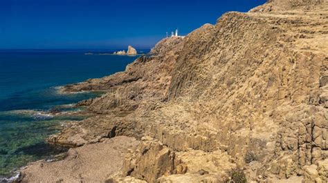 Columnar Jointing Structures of Punta Baja Las Sirenas Reef Cabo De Gata Níjar Natural Park