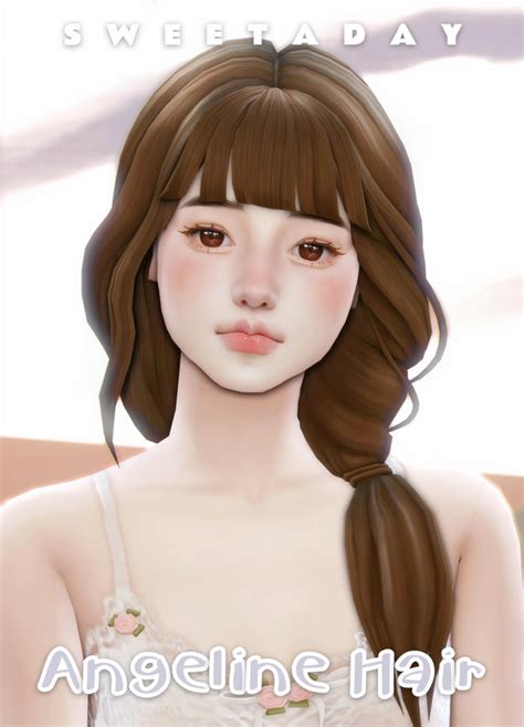 Angeline Hair（early Access April 12th 2023） Patreon Sims 4 Mods