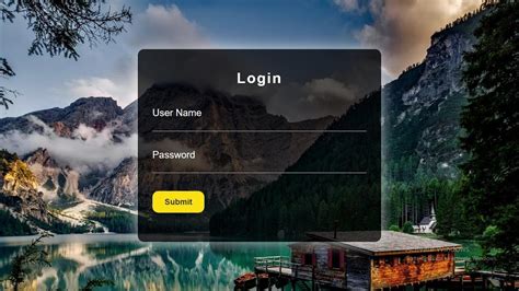 Beautiful Transparent Login Form Using Simple HTML CSS YouTube