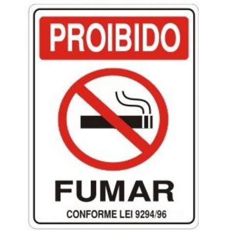 Placa Sinalização Proibido Fumar Zé Do Plástico