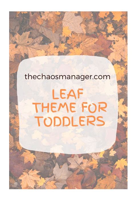 Leaf Curriculum For Toddlers Toddler Activities Sensory Activities