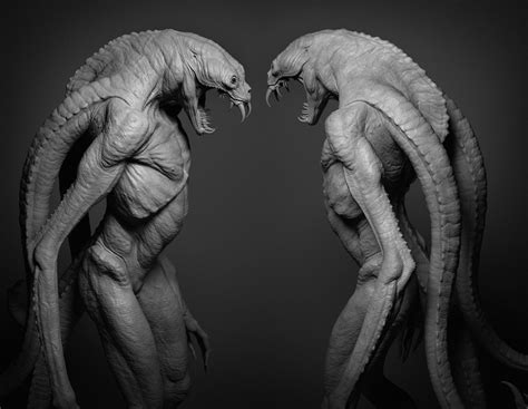 Alien Creatures Fantasy Creatures Mythical Creatures Monster Design