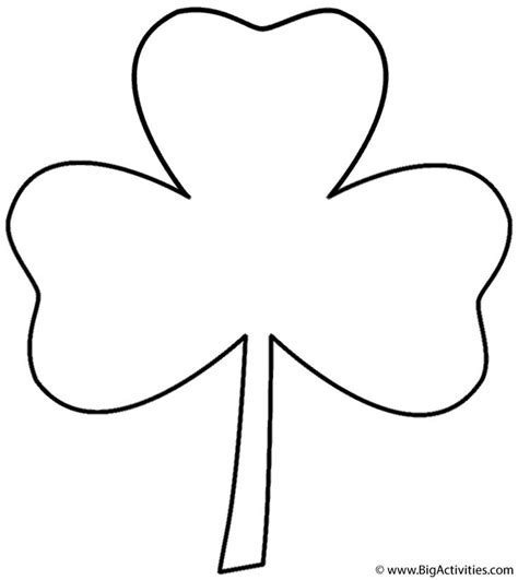 Three Leaf Clover - Coloring Page (St. Patrick's Day) in 2021 | Three leaf clover, Clover leaf