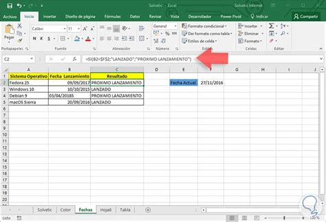 Cómo Sumar Y Comparar Fechas Excel 2016 Solvetic