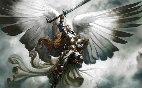1920x1080px 1080p Free Download Holy Warrior Female Wings Angel
