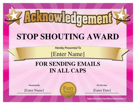 Funny Office Awards Top 10 List Funny Certificates Office Awards