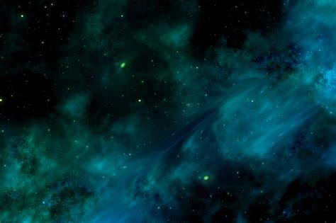 Blue And Green Galaxy Background