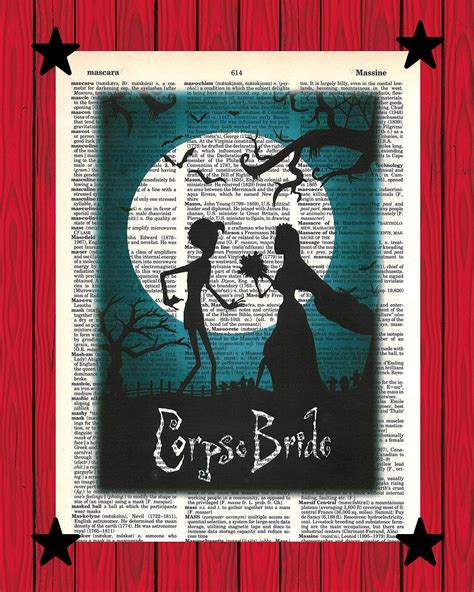 Buy Corpse Bride Victor And Emily Wall Art Tim Burton Movie Wall Decor