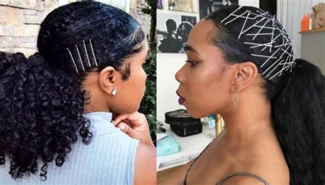 Best Photos Of The Exposed Bobby Pin Hairstyle Trend Natural Hair Styles Bobby Pin