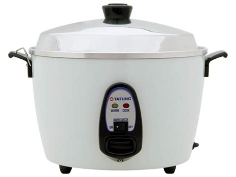 Tatung Cup Rice Cooker With Stainless Steel Inner Pot Steam Tray