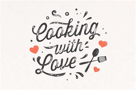 Cooking With Love Kitchen Poster Kitchen Wall Decor Sign Quote