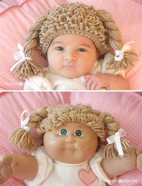Must Find This Cabbage Patch Doll Wig Pattern Crochet Kids Hats