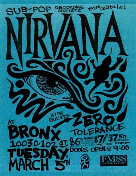 Nirvana Vintage Concert Poster Print Digital Download Music Poster
