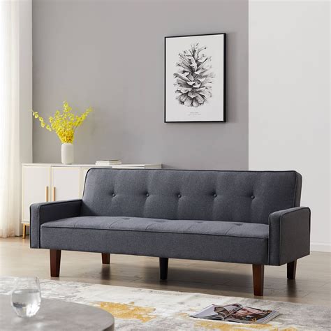 Modern Futon Sleeper Sofa Baci Living Room