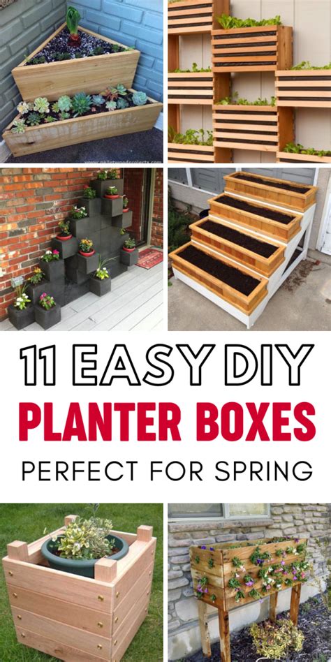 Super easy and inexpensive to make diy planter boxes! 11 Creative DIY Planter Box Ideas For Spring - This Tiny ...