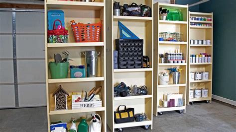 Diy Rolling Storage Shelves For The Garage Hgtv