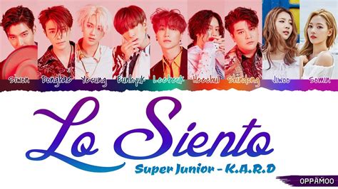 Super junior leeteuk lo siento. Super Junior - 'Lo Siento ft. K.A.R.D' Lyrics (Color Coded ...