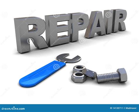 Repair Sign Stock Image Image 14130711