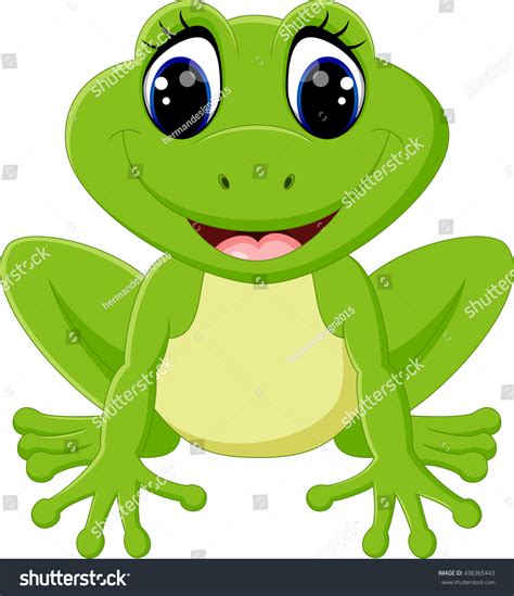 Cute Frog Cartoon Stock Vector Illustration 438365443 Shutterstock