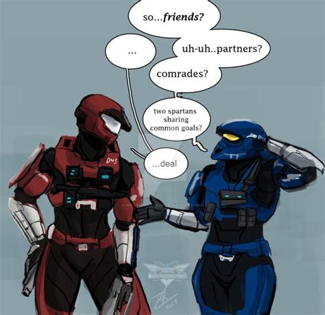 This Is The Beginning Of A Great Friendship By Winterspectrum Halo Funny Halo Armor Halo Game