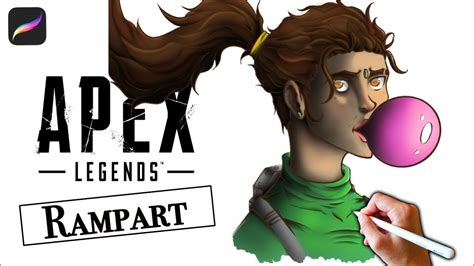 Drawing Rampart Apex Legends Art Procreate Timelapse Youtube