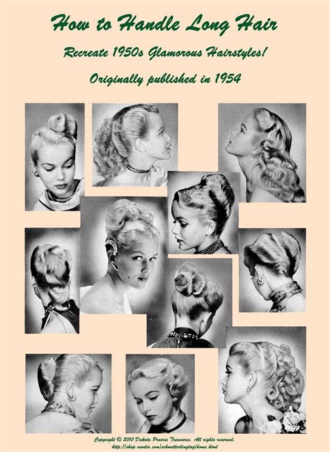 1950s Atomic Hairstyle Book Create 50s Long Hairstyles Hairstyle