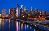 Descargar fondos de pantalla Filadelfia, Pensilvania, paisaje, noche ...