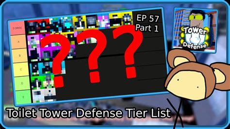 Toilet Tower Defense Tier List Ep P Roblox Youtube
