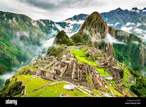 Machu Picchu Peru Ruins Of Inca Empire City In Cusco Region Stock