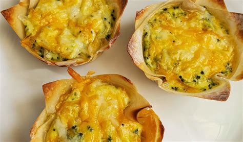 Breakfast Quiche Wonton Cups Three Chicks And A Whisk
