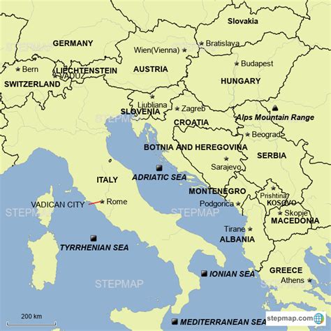 Stepmap Europe Map 2 Landkarte Für Italy