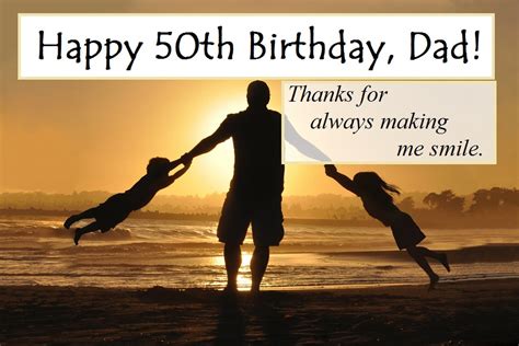 Celebrate each year of someone's life with a customized diy card. Messages And Sayings: What to Write in Your Dad's 50th ...