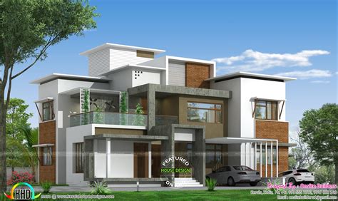 4 Bhk Box Type Modern Home Kerala Home Design And Floor Plans