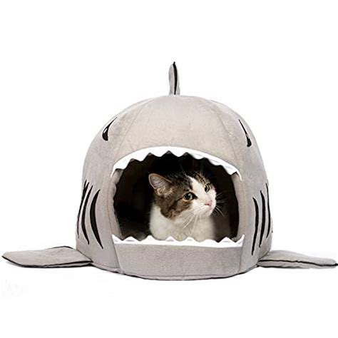 Top 10 Best Selling List For Grey Shark Bed For Small Cat Cat Best