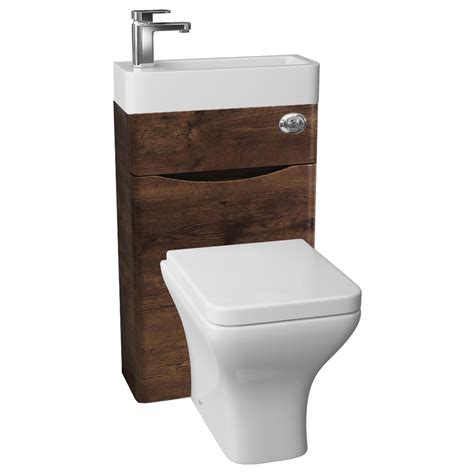Ronda 500mm Chestnut 2 In 1 Combined Wash Basin And Toilet Victorian