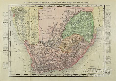 Map Of South Africa 1900 F1 Photograph By Historic Illustrations Fine
