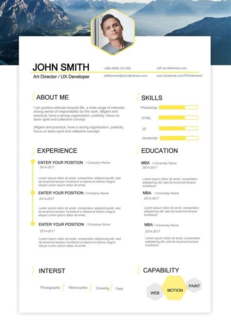 Beat the competition with our free resume template today. Acting Resume Template: Free Download, Edit, Create, Fill and Print | Wondershare PDFelement